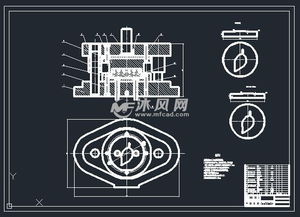 异形盖拉伸卷边模具设计图纸下载 冲压模具图纸 沐风网